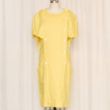 Karl Lagerfeld Vintage Yellow Linen Dress
