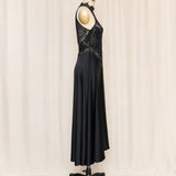 JonQuil Black Silk Nightgown