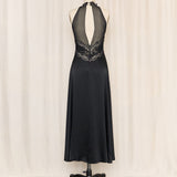 JonQuil Black Silk Nightgown