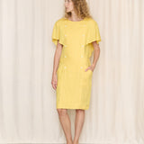 Karl Lagerfeld Vintage Yellow Linen Dress