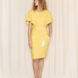 Karl Lagerfeld Vintage Yellow Linen Dress