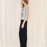 Pierre Cardin Sequined Blue Top