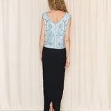 Pierre Cardin Sequined Blue Top
