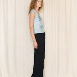 Pierre Cardin Sequined Blue Top