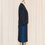 Versus Versace Vintage Blue Lace Skirt Suit