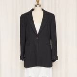 Vintage Giorgio Armani Black and Brown Patterned Blazer