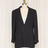 Vintage Giorgio Armani Black and Brown Patterned Blazer