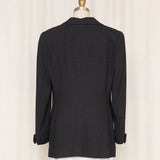 Vintage Giorgio Armani Black and Brown Patterned Blazer