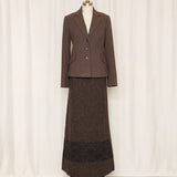 Vintage Brown Wool Blend Blazer