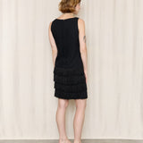 Lee Jordan Black Dress with Fringe