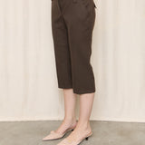 Patrizia Pepe Olive Wool Capri