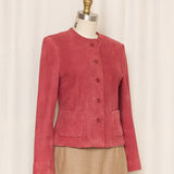 Anne Klein Raspberry Suede Jacket