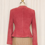Anne Klein Raspberry Suede Jacket