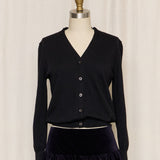 Prada Vintage V Neck Black Cardigan