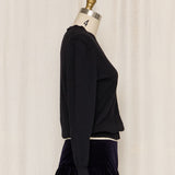 Prada Vintage V Neck Black Cardigan