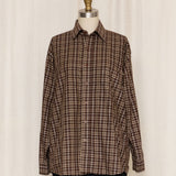 Versace Classic Brown Plaid Shirt