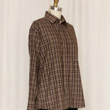 Versace Classic Brown Plaid Shirt