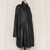 Plantation INN by Paskin Issey Miyake Black Leather Coat