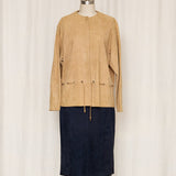 Ralph Lauren Navy Suede Skirt