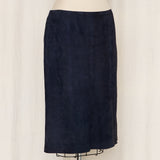 Ralph Lauren Navy Suede Skirt