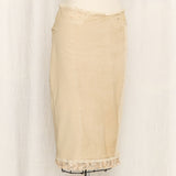 Cristinaeffe Suede and Lace Tube Skirt