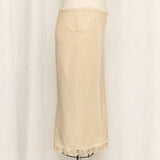 Cristinaeffe Suede and Lace Tube Skirt