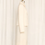 Dolce & Gabbana Wool Cream Skirt Suit