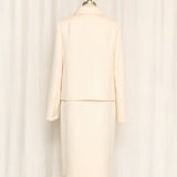 Dolce & Gabbana Wool Cream Skirt Suit