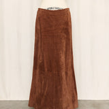 Wilsons Brown Suede Maxi Skirt
