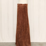 Wilsons Brown Suede Maxi Skirt