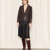Gianfranco Ferre Brown Leather Jacket