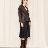 Gianfranco Ferre Brown Leather Jacket