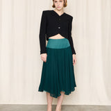 Valentino Boutique Cropped Black Wool Blazer
