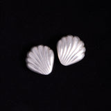 Sterling Silver Shell Clip On Earrings