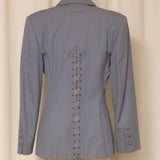 JPG Grey Corseted Jacket and Skirt Suit