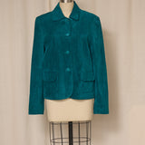 Ann Taylor Blue Suede Jacket
