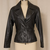 Wilsons Black Leather Fitted Jacket