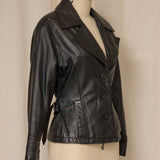 Wilsons Black Leather Fitted Jacket