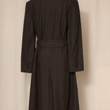 Angelica L. Charcoal Wool Blend Belted Coat