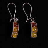 Sterling Silver Amber Drop Earrings