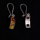 Sterling Silver Amber Drop Earrings