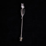 Sterling Silver Tulip Flower Pin
