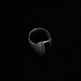 Sterling Silver Black Onyx Modernist Sculptural Ring
