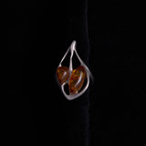 Sterling Silver Amber Shapy Ring