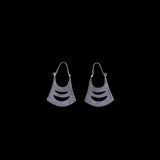Sterling Silver Modernist Layered Dangle Earrings