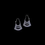 Sterling Silver Modernist Layered Dangle Earrings