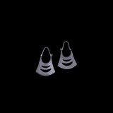 Sterling Silver Modernist Layered Dangle Earrings