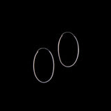Sterling Silver Oval Hoop Earrings