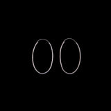 Sterling Silver Oval Hoop Earrings