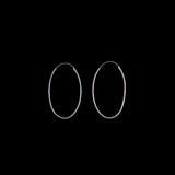 Sterling Silver Oval Hoop Earrings